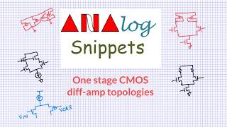 13 One stage CMOS differential amplifier topologies [upl. by Alonso]