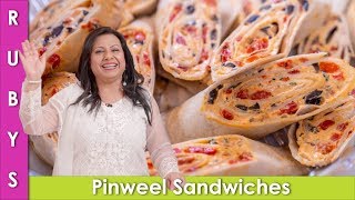 Pinwheel Sandwiches Lunchbox Parties Picnics ki Recipe in Urdu Hindi  RKK [upl. by Drawd]