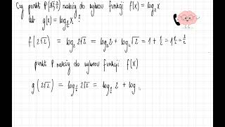 Czy punkt P należy do wykresu funkcji logarytmicznej [upl. by Yuht]