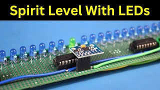 Spirit Level With LEDs Using Arduino Nano and gyroscope GY521  74HC595 [upl. by Fairman376]