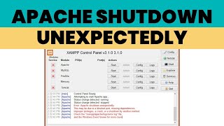 Error Apache Shutdown Unexpectedly  2024   SOLVED 100 [upl. by Nnylkcaj]