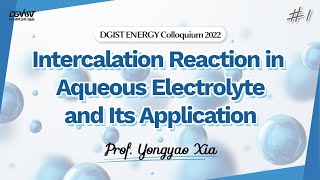 1 Intercalation Reaction in Aqueous Electrolyteand Its Application [upl. by Nylyram]