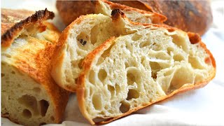 The Best Homemade Artisan Bread Recipe  How to make Open Crumb Rustic Bread  Crusty white Bread [upl. by Annelise]