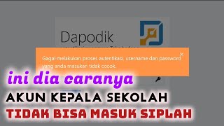 Cara Mengatasi Akun Kepala sekolah yang tidak bisa Proses Belanja di siplah simak Videonya [upl. by Keram]