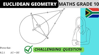 Euclidean Geometry Circle Problem  Grade 10  Exam Question [upl. by Notnad230]