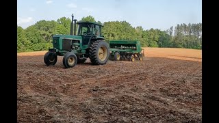 Planting Soybeans With a John Deere 4250 and 750 Grain Drill [upl. by Dor]