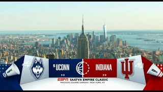 UConn Mens Basketball Highlights v Indiana 11192023 Empire Classic Semifinal [upl. by Toll]