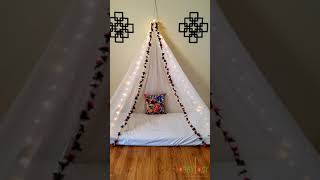 Canopy Decoration Idea  DIY Canopy Idea  Canopy Floor Sitting  Easy DIY  shorts [upl. by Latvina482]