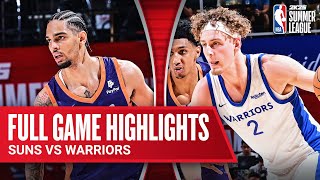 SUNS vs WARRIORS  NBA SUMMER LEAGUE  FULL GAME HIGHLIGHTS [upl. by Akelam10]