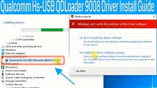 How To Install amp Download Qualcomm HS USB QDLoader 9008 Driver [upl. by Karlee]