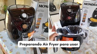 Preparando Air Fryer Mondial 35L para o primeiro uso [upl. by Nwahsirhc700]