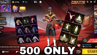 FREE FIRE ID SELL ONLY ₹500 🔥🔥ALL EVO GUN MAX ID 🔥🔥 HIP HOP BUNDLE ID SELL IN FREE FIRE ♥️♥️ [upl. by Siravrat]