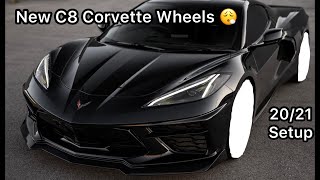 C8 Corvette  New 2021 Wheels Before and After [upl. by Remot575]