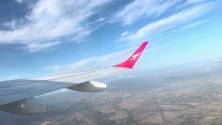 Qantas Airways Embraer 190 Wingview Takeoff Rockhampton [upl. by Htes]