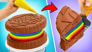 FÁCIL Vamos Fazer Um Bolo De Fondant De Chocolate De Dar Água Na Boca Com Decoração Colorida 🌈🎂 [upl. by Eahsel]