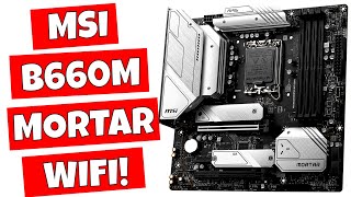 BEST BUDGET B660 12th Gen Motherboard MSI B660M Mortar DDR4 WiFi Unboxing amp Overview [upl. by Lawry]