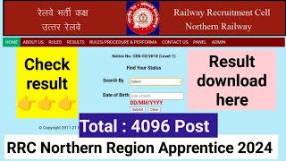 RRC NR Delhi Trade Apprentices 2024 Download Merit List  Result for 4096 Post [upl. by Helsa415]