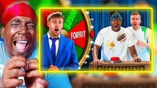 HARRY DID A MADNESS SIDEMEN FORFEIT WHEEL OF FORTUNE REACTION [upl. by Ahcropal]