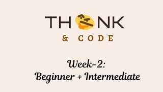 Week 2 Beginner  Intermediate [upl. by Pearce]