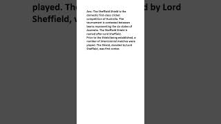 What is Sheffield Shield [upl. by Wilow274]