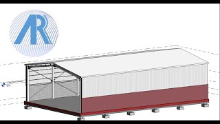 15 Cladding on Side Rails Steel Frame Revit Tutorial [upl. by Naharba365]