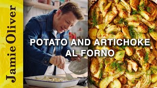 Potato amp Artichoke Al Forno  Jamie Oliver [upl. by Kristine296]