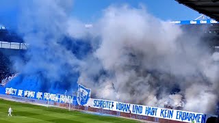 FC Magdeburg  Karlsruher SC  PYROSHOW  CHOREO der MAGDEBURGER 220924 FCMKSC [upl. by Cralg]