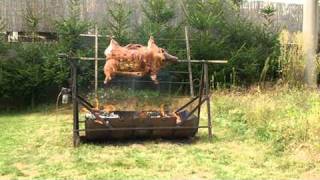 DIY pig grill  How to roast a whole pig recipe [upl. by Germana]