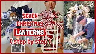 7 Christmas DIY Lanterns  How To Decorate A Lantern For Christmas Seven Ways  Ramon At Home [upl. by Ahsiekin]