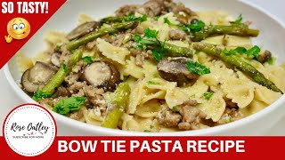 Bow Tie Pasta Recipe  Farfalle Pasta Recipe [upl. by Oflunra526]