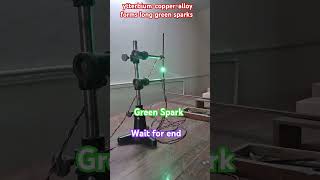 Medium Qurtz eutectic ytterbiumcopperalloy green sparks experiment physics science [upl. by Inavihs]