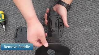 The Safariland® 7378 Concealment Holster  How to Switch from the Paddle to the Belt Loop [upl. by Rexfourd]