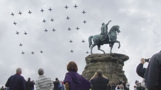 Windsor 87 Aircraft Flypast Queens Diamond Jubilee [upl. by Adnalu]