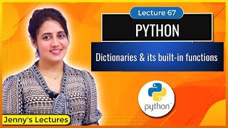 Dictionaries in python  Dictionaries Builtin functions  Python Tutorials for Beginners lec67 [upl. by Aicitan]