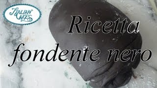 Ricetta pasta di zucchero nera black fondant recipe by ItalianCakes [upl. by Mandell]