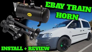 Ebay Train Horn Air Compressor install  Review 120 is it worth it Its FUN [upl. by Azitram792]