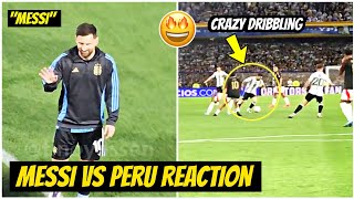 🔥 INSANE Messi Fan Reactions During Warmups amp Dribbling Showcase vs Peru [upl. by Norton]