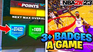 HOW TO GET 3 FINISHING BADGES a GAME FAST 2K23 Fastest way to get FINISHING BADGES 2k23 [upl. by Isman]