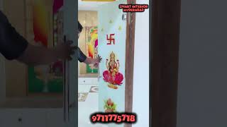 Pooja mandir room interior Hyderabad quotlatest work pooja room interiordesign [upl. by Butler]