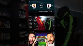 🤬 RomaBologna 23 la mia reazione al gol di Karlsson… asroma bologna seriea calcio [upl. by Ladnor994]