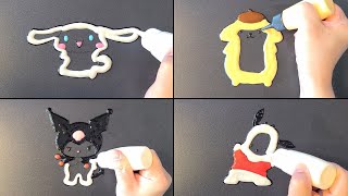 Sanrio Characters Pancake Art  Cinnamoroll Pompompurin Kuromi Pochacco [upl. by Benji566]