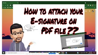 How to attach your Signature on PDF File [upl. by Yrrok]