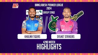 Khulna Tigers vs Sylhet Strikers  Highlights  42nd Match  Season 10  BPL 2024 [upl. by Ahseela]