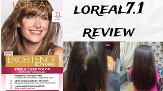 how to dye LOreal71 hair color how to do light brown hair colorLOreal hair color review [upl. by Bethena]