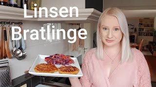 Vegan  Linsen Bratlinge  Healthy [upl. by Tarrel503]