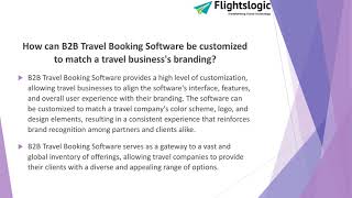 B2B Travel Booking Software [upl. by Charmane]