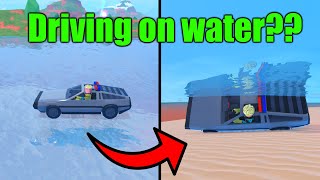 Delorean driving on water Roblox Jailbreak Shorts [upl. by Ondine]