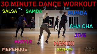 Easy To Follow 30 Minute Dance Workout View From The Back Salsa Bachata Merengue Mambo And More [upl. by Heber]