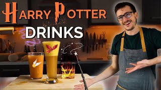 I Try Recreating Harry Potter Drinks Butterbeer Firewhisky amp Pumpkin Juice [upl. by Ytsud]