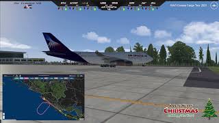 XPlane 11 flight LDDU  OMDB  mSparks B747 on IVAO Croatia Cargo 2021 [upl. by Eciened]